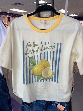 NWT Hem & Thread lemon lovers t- shirt